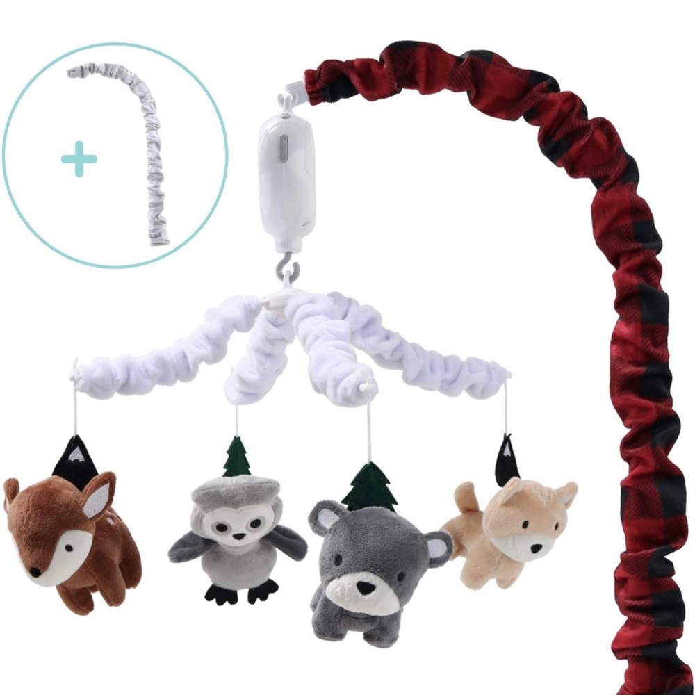 The Peanutshell Woodland Animal Crib Mobile for Baby Boys or Girls